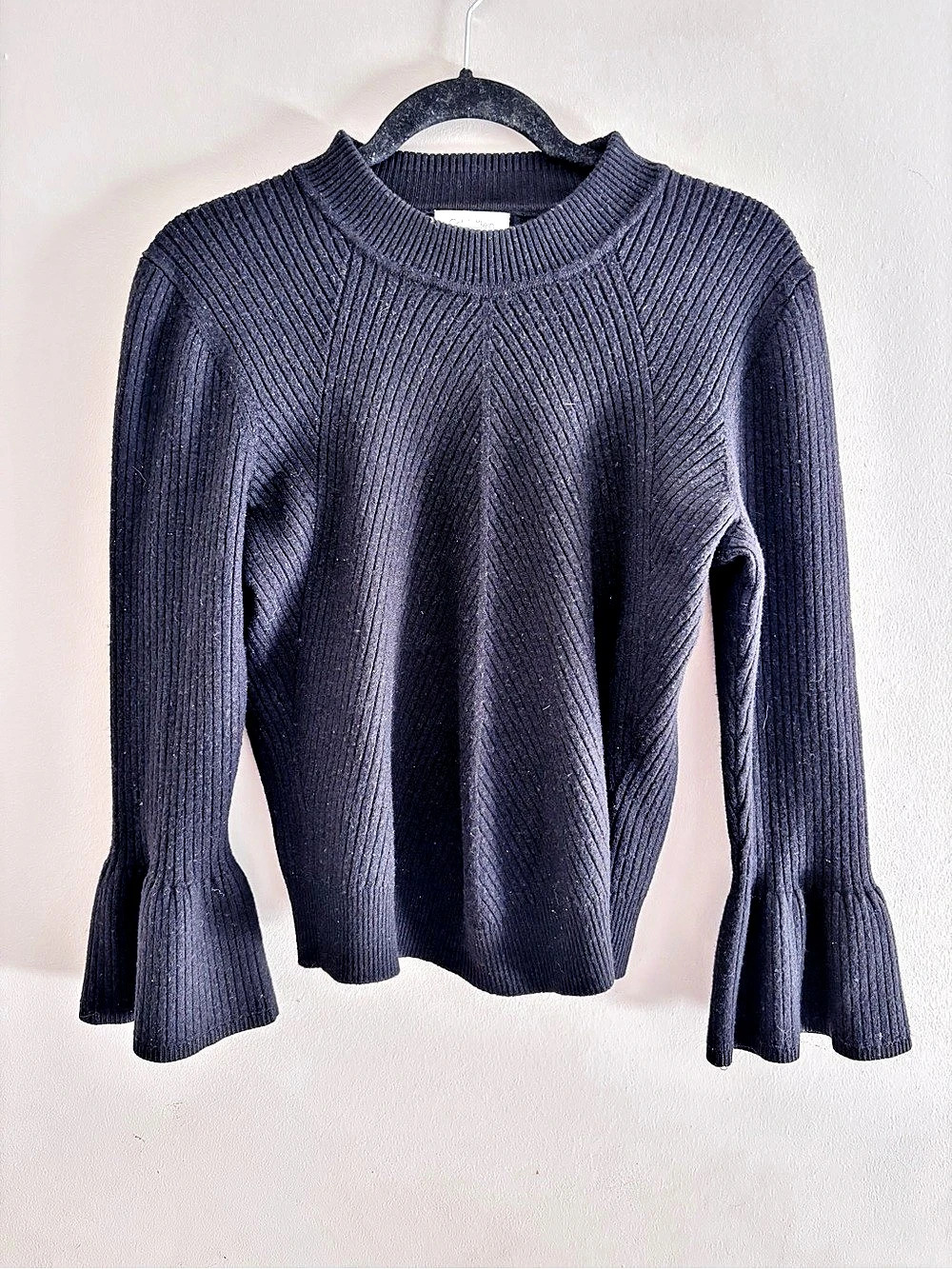 Calvin Klein Merino Wool Flare Cuff Sweater Size XL